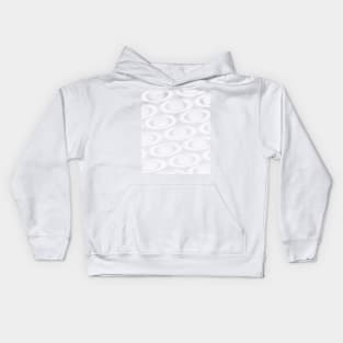 Minimalistic Saturnal Glitch Pattern, aka Invasion of Flatland White Version Kids Hoodie